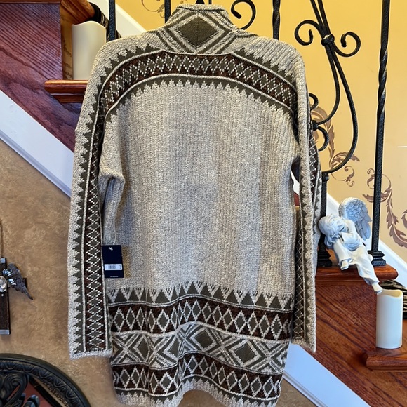Lucky Brand Aztec Print Open Face Cardigan/Jacket Size S - Picture 12 of 16